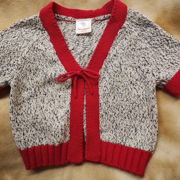 Hanna Andersson 3-6 months Retro Cardigan, Red Sweater - Picture 1 of 3